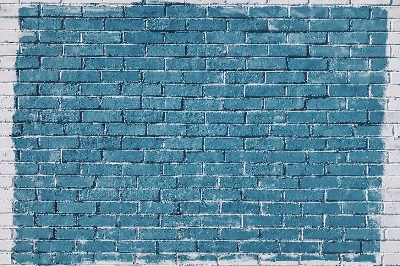 Blue brick wall